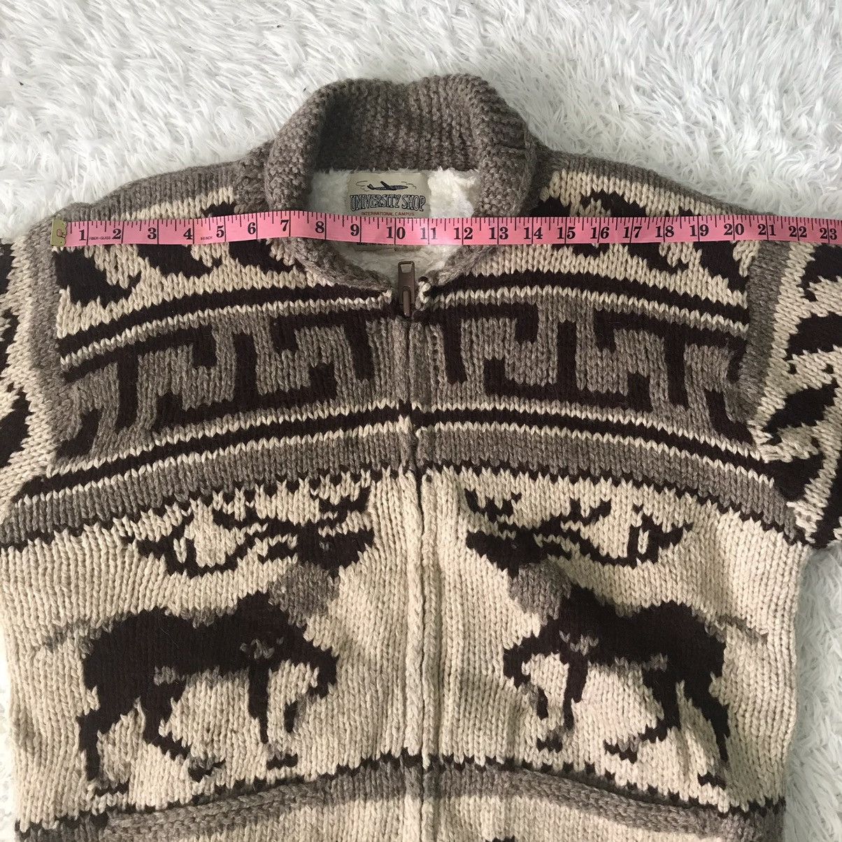 Vintage Vtg Nice Deer Print Knit Jacket University Shop Size US M / EU 48-50 / 2 - 15 Thumbnail