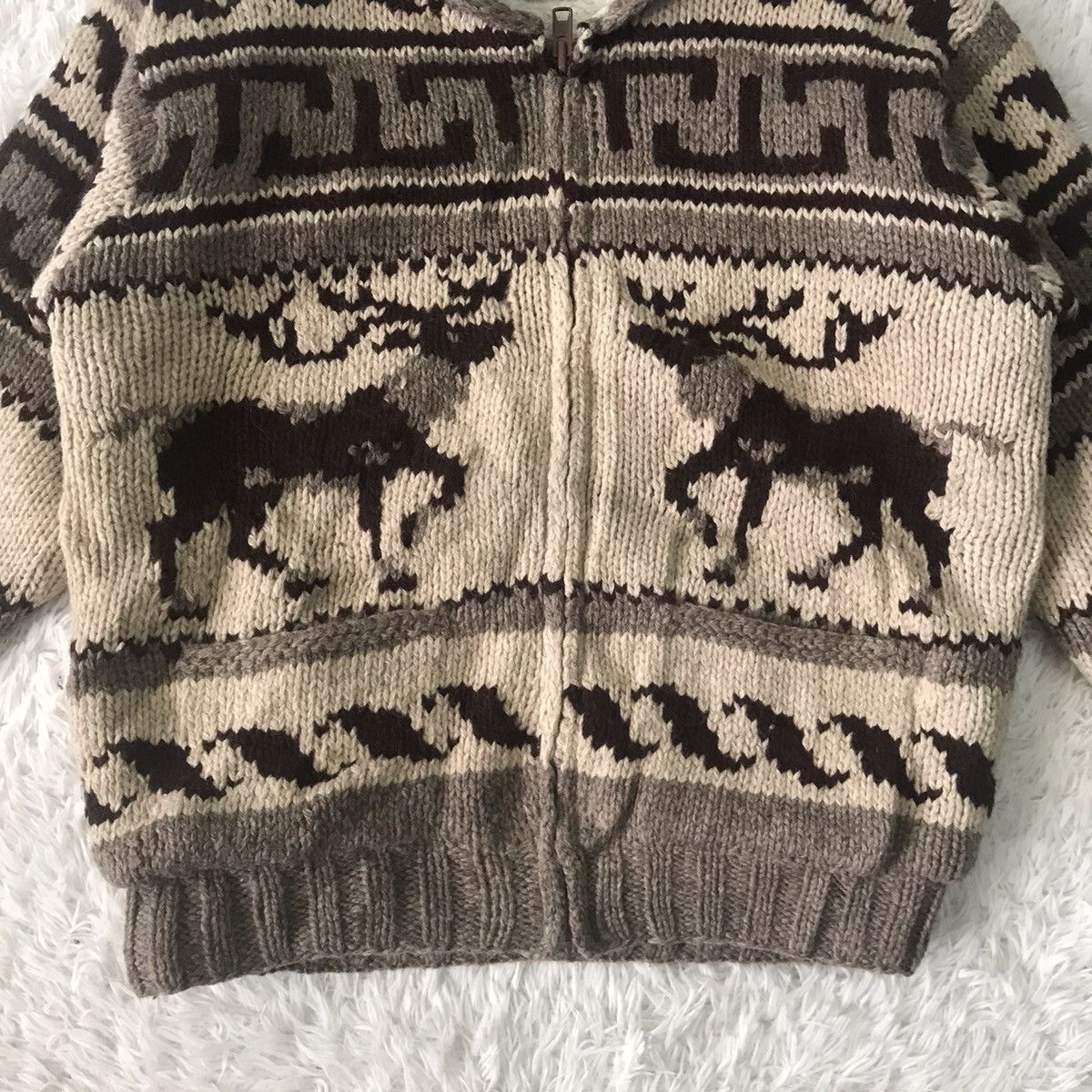Vintage Vtg Nice Deer Print Knit Jacket University Shop Size US M / EU 48-50 / 2 - 4 Thumbnail