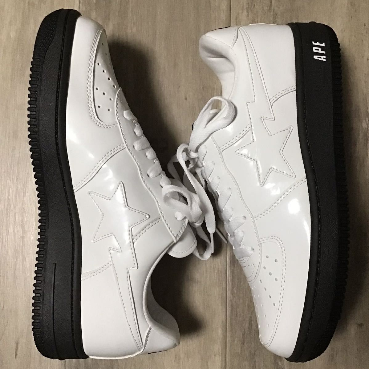 Bape BAPESTA Patent leather sneakers a bathing ape BAPE STA Size US 9.5 / EU 42-43 - 3 Thumbnail
