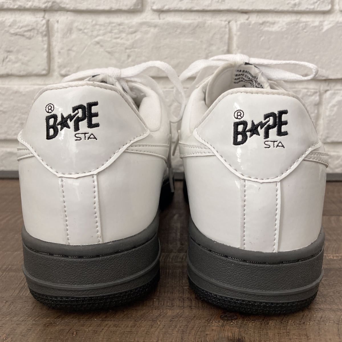 Bape BAPESTA Patent leather sneakers a bathing ape BAPE STA Size US 9.5 / EU 42-43 - 5 Thumbnail