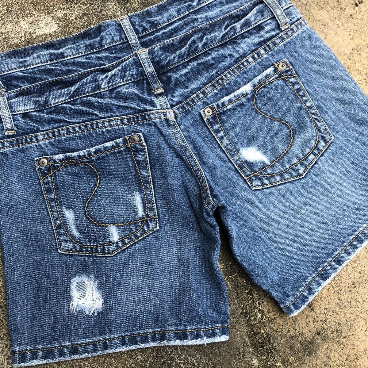 Japanese Brand 🔥Rare🔥🇯🇵Unbrand Double Waist Rips Distress Denim Shorts Pants Size 30" / US 8 / IT 44 - 3 Thumbnail