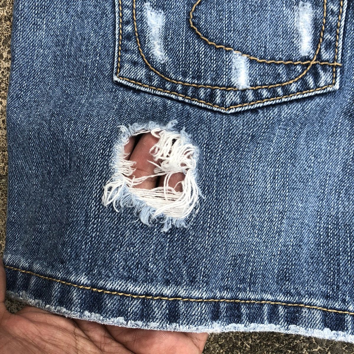 Japanese Brand 🔥Rare🔥🇯🇵Unbrand Double Waist Rips Distress Denim Shorts Pants Size 30" / US 8 / IT 44 - 7 Thumbnail