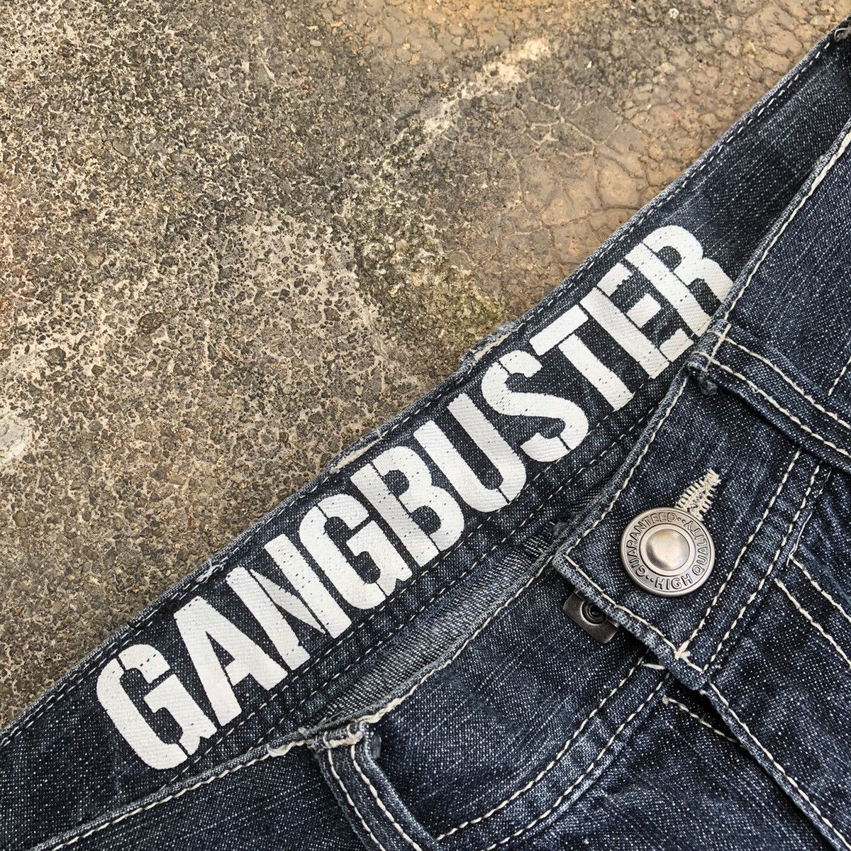 Japanese Brand 🔥Rare🔥🇯🇵Gangbuster Stoned Wash Rips Denim Shorts Pants Size US 29 - 12 Thumbnail