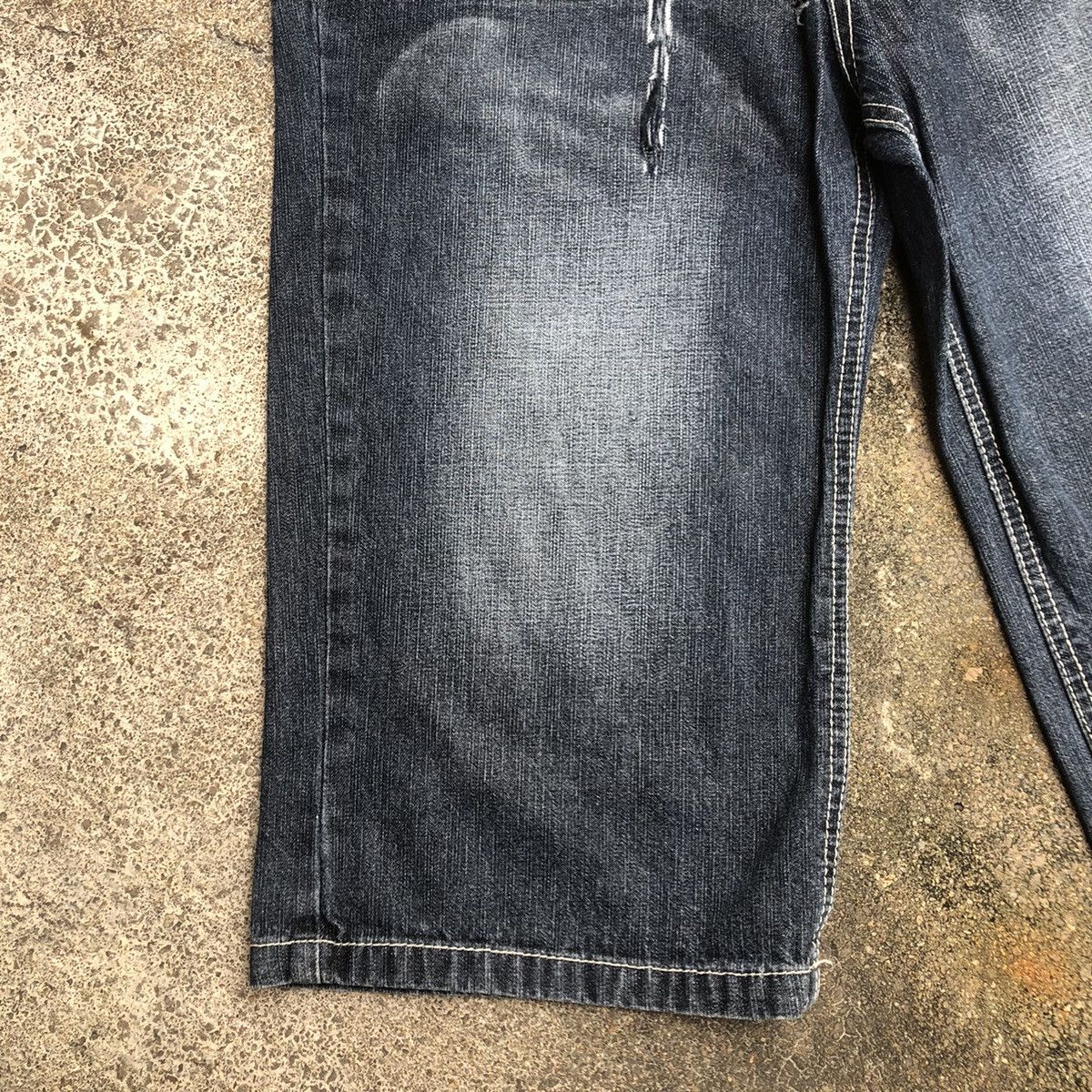 Japanese Brand 🔥Rare🔥🇯🇵Gangbuster Stoned Wash Rips Denim Shorts Pants Size US 29 - 4 Thumbnail