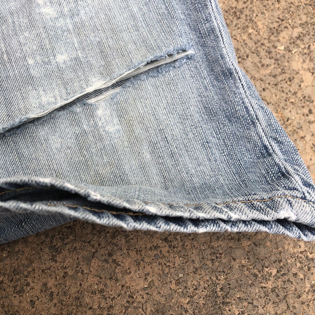 Vintage × Wrangler 🔥Rare🔥Wrangler W033 Stoned Wash Rips Distress Denim Pants Size US 29 - 6 Thumbnail