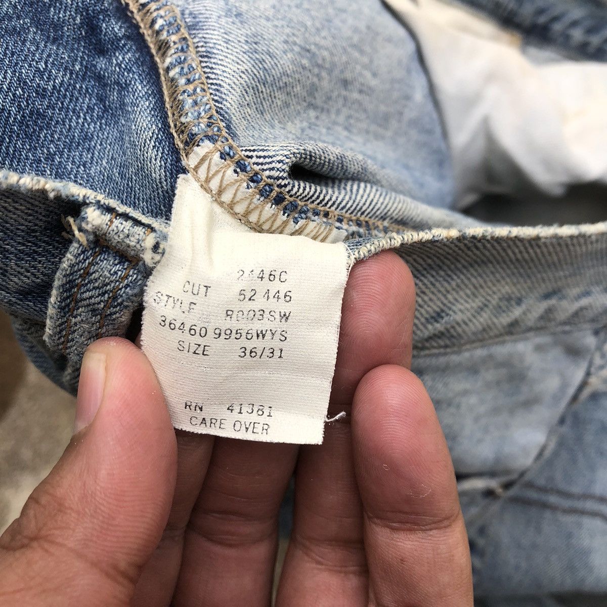 RRL Ralph Lauren × Ralph Lauren 🔥Trash🔥RRL Ralph Lauren Destroy Slay Rips Dirty Denim Pants Size US 35 - 16 Thumbnail