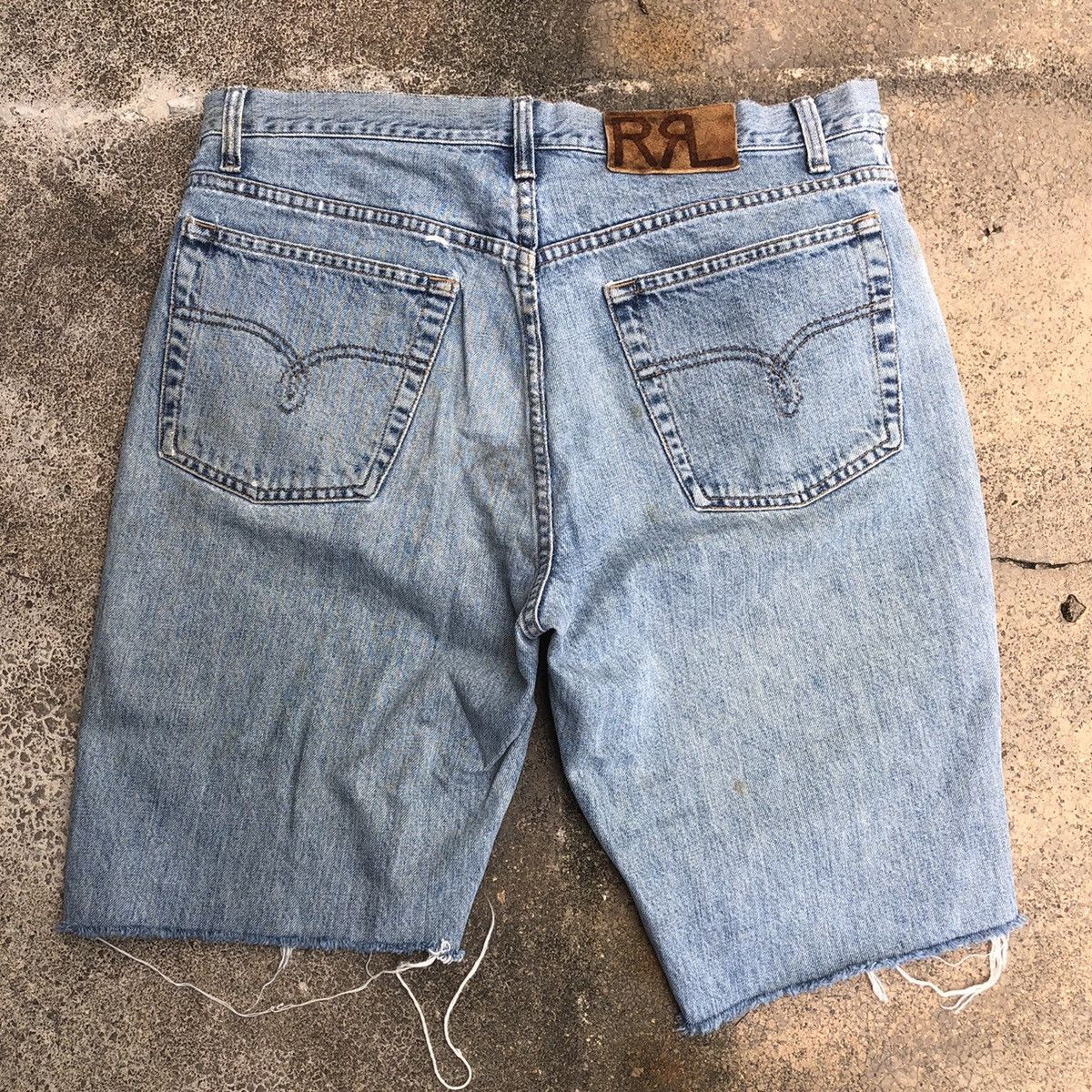 RRL Ralph Lauren × Ralph Lauren 🔥Trash🔥RRL Ralph Lauren Destroy Slay Rips Dirty Denim Pants Size US 35 - 2 Thumbnail