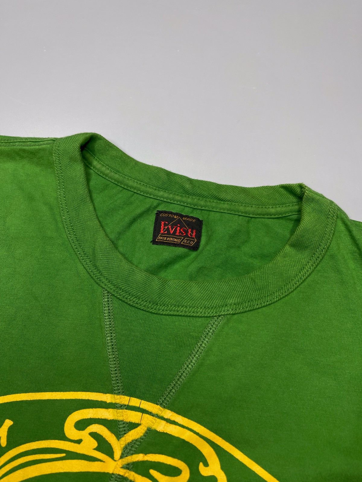 Evisu × Vintage Vintage Evisu Big Logo Green Tee Size US L / EU 52-54 / 3 - 4 Thumbnail