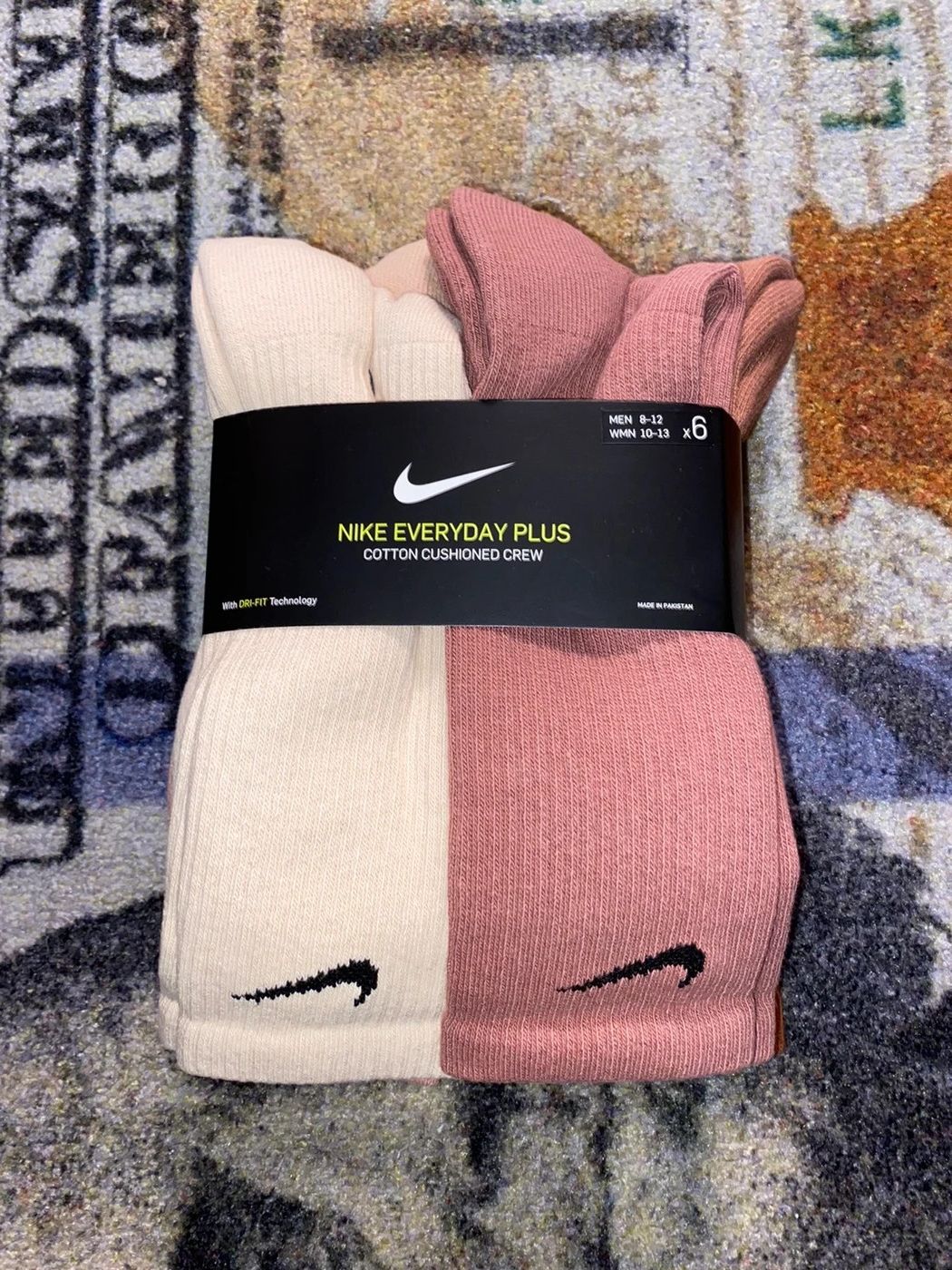 Nike Nike Everyday Plus Cushioned Crew Socks (6 PACK) LARGE Size ONE SIZE - 1 Preview
