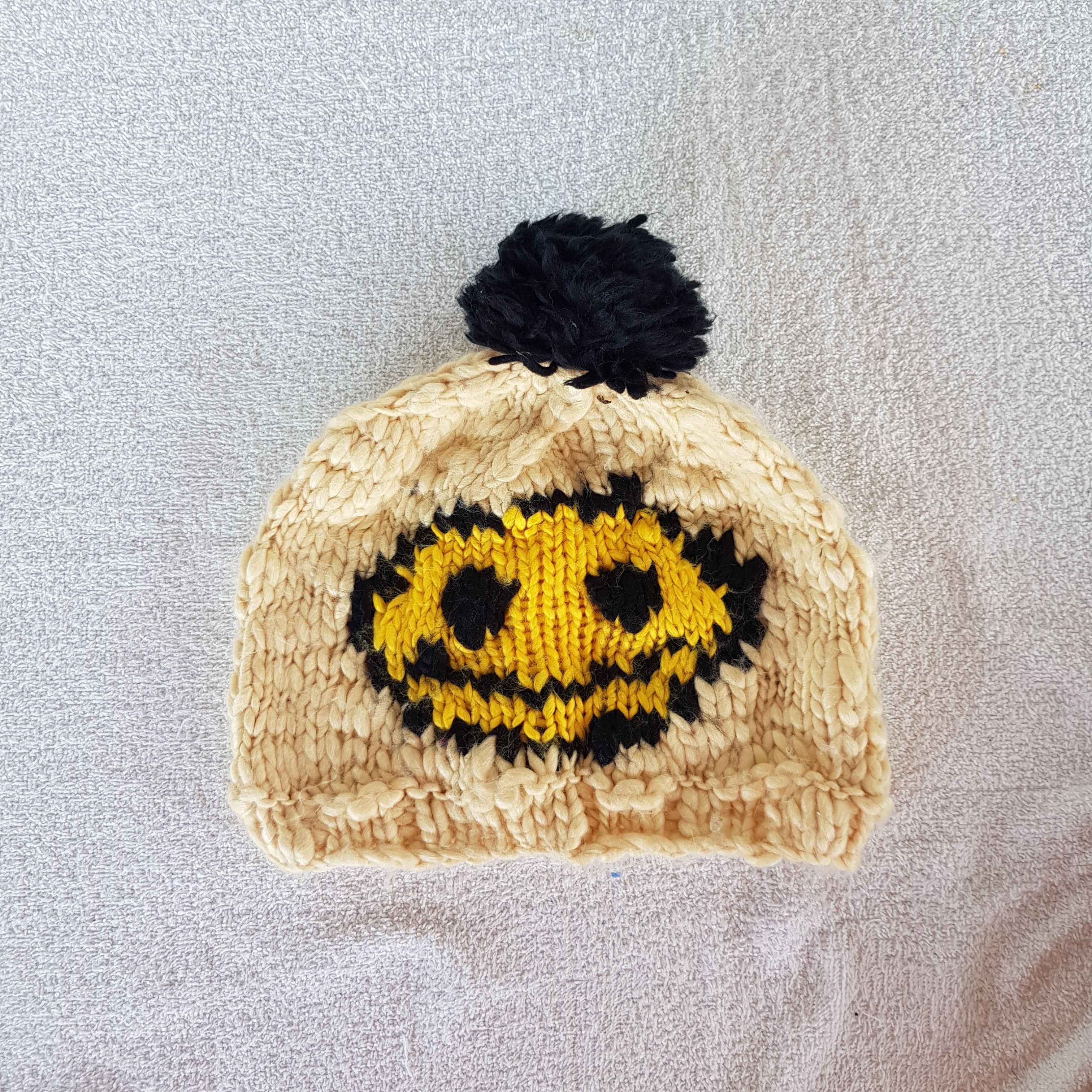 Japanese Brand × Vintage Smile Face Beanie Snow Cap alike Kapital Hats Knitted Size ONE SIZE - 5 Thumbnail