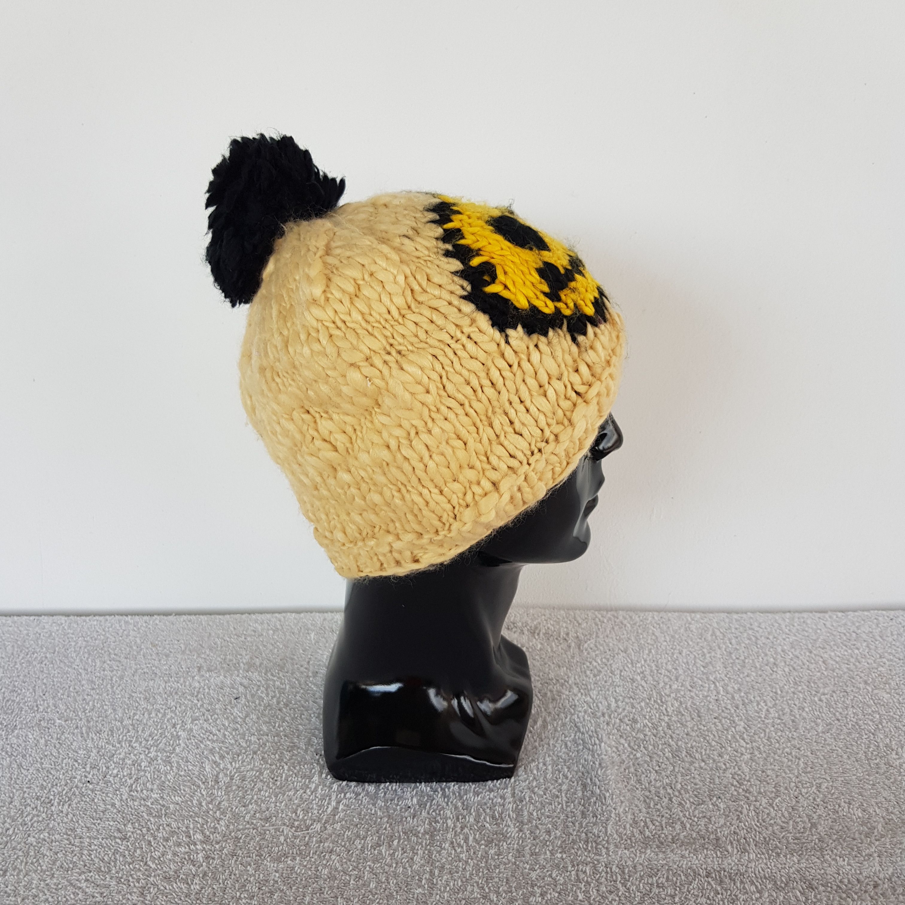 Japanese Brand × Vintage Smile Face Beanie Snow Cap alike Kapital Hats Knitted Size ONE SIZE - 3 Thumbnail