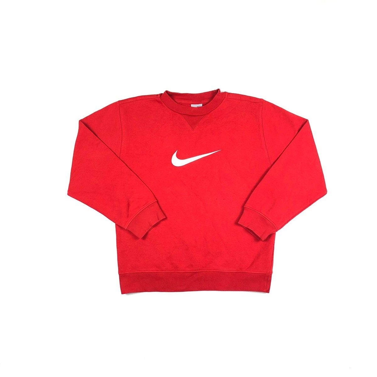 Nike × Vintage Nike center swoosh spellout hoodie 90s red y2k Size US S / EU 44-46 / 1 - 1 Thumbnail