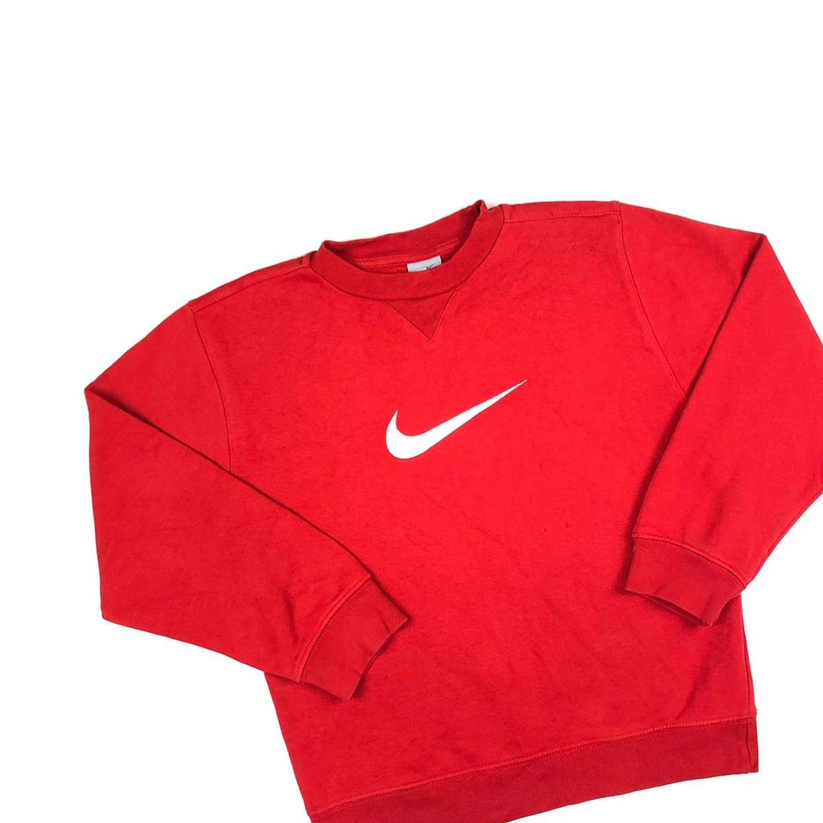 Nike × Vintage Nike center swoosh spellout hoodie 90s red y2k Size US S / EU 44-46 / 1 - 2 Thumbnail