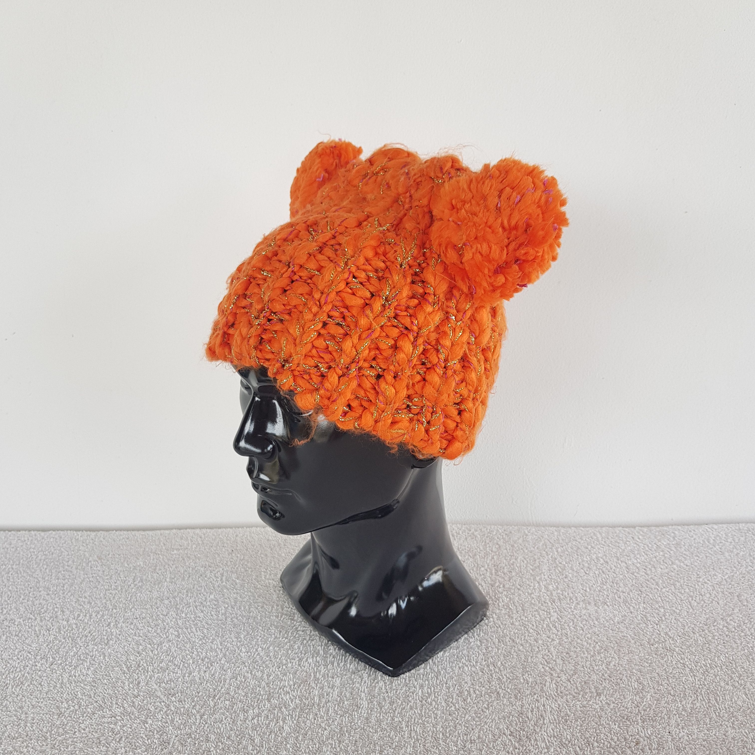 Japanese Brand × Vintage Unknown Japanese Beanie Pom Pom Cap Knitted Jose Wong Hats Size ONE SIZE - 2 Thumbnail