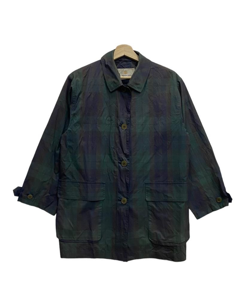 Aquascutum 🔥VINTAGE AQUASCUTUM PLAID GREEN NYLON BUTTON JACKET Size US M / EU 48-50 / 2 - 4 Thumbnail