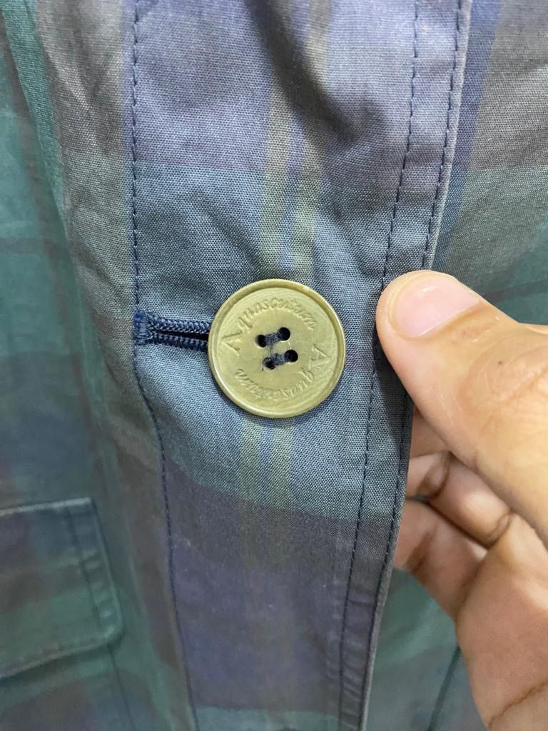 Aquascutum 🔥VINTAGE AQUASCUTUM PLAID GREEN NYLON BUTTON JACKET Size US M / EU 48-50 / 2 - 8 Thumbnail