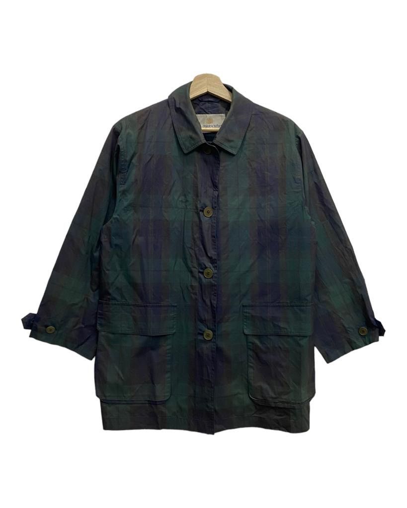 Aquascutum 🔥VINTAGE AQUASCUTUM PLAID GREEN NYLON BUTTON JACKET Size US M / EU 48-50 / 2 - 1 Thumbnail