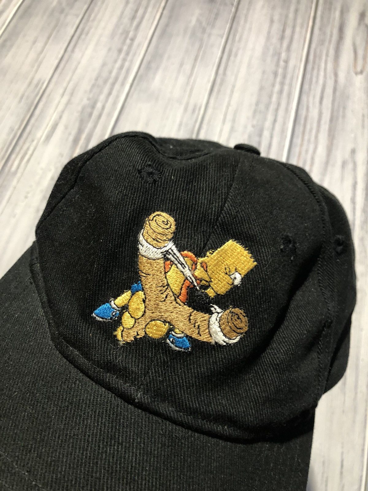 The Simpsons Vintage The Simpson 2000 Cap Hat Bart Simpson Movie Black Size ONE SIZE - 2 Thumbnail