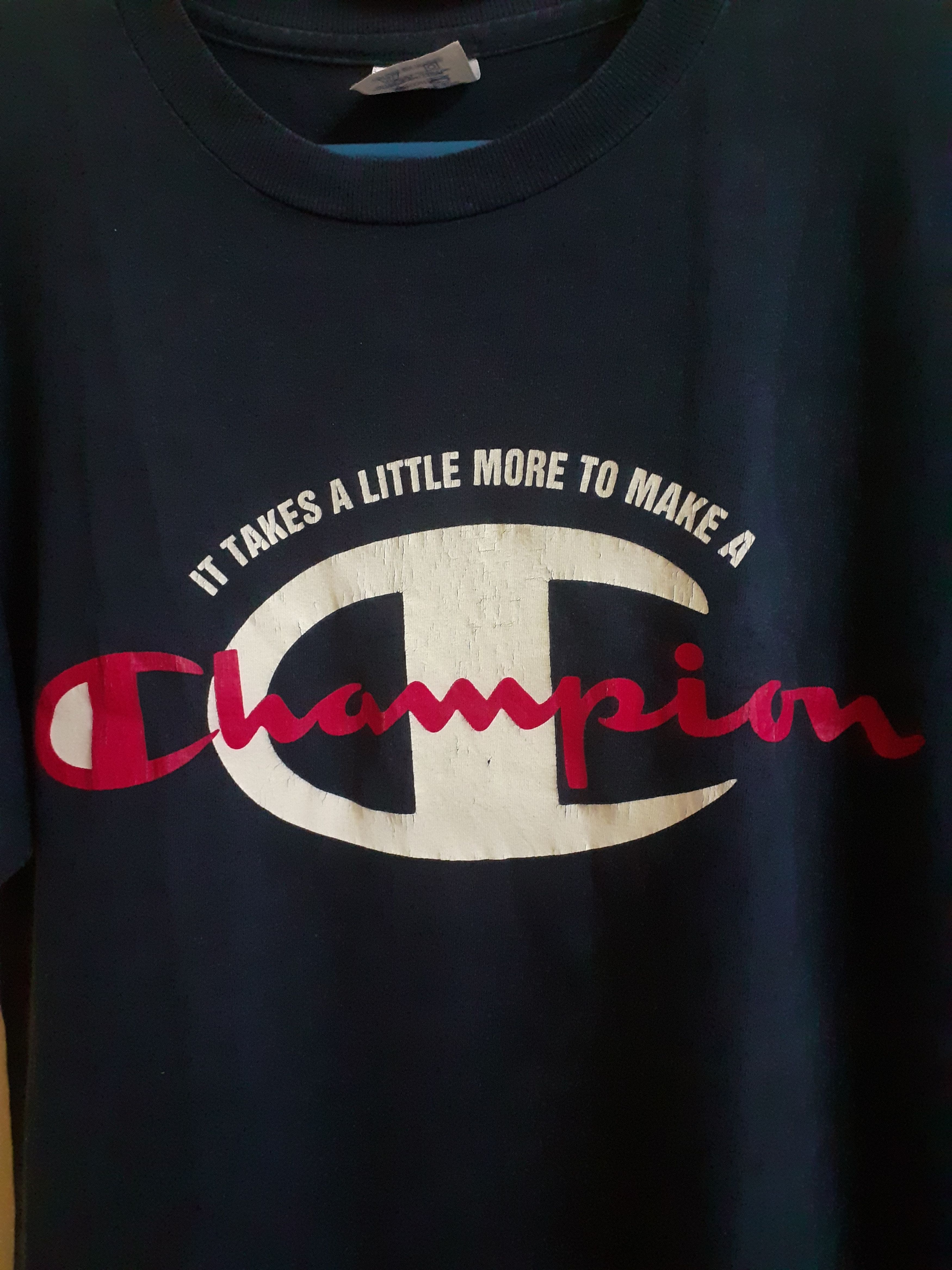 Champion Vintage 90's Champion Big Logo & Spellout T Shirt Size US M / EU 48-50 / 2 - 2 Thumbnail