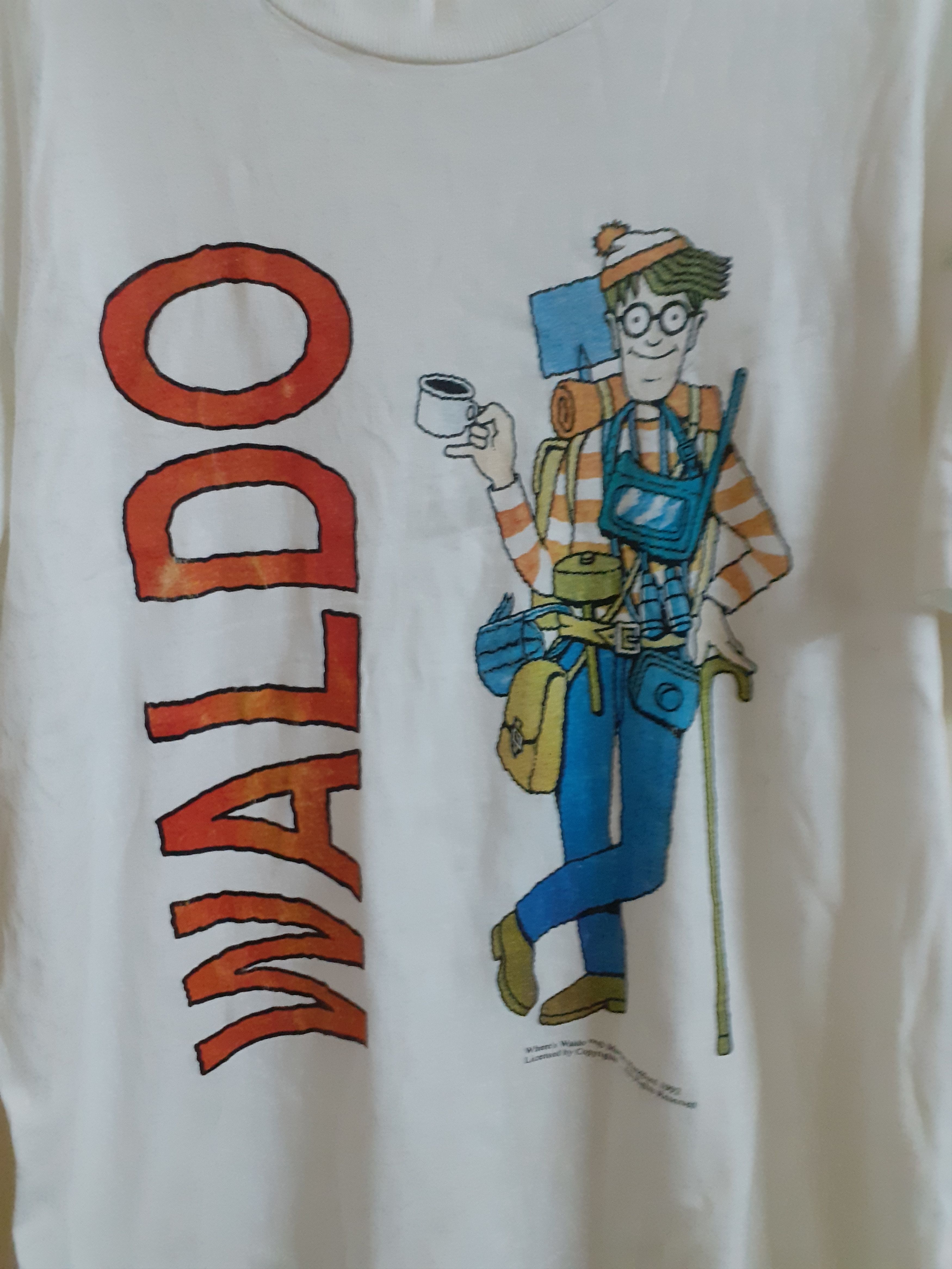 Fruit Of The Loom Very Rare Vintage Where's Waldo T Shirt Size US L / EU 52-54 / 3 - 3 Thumbnail