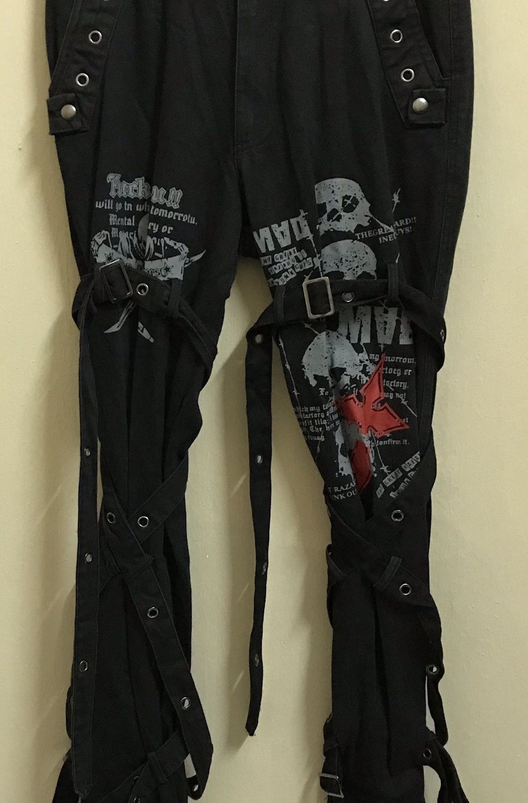 Japanese Brand Pechno Tactical Cargo Parachute Punk Pants Size US 29 - 5 Thumbnail