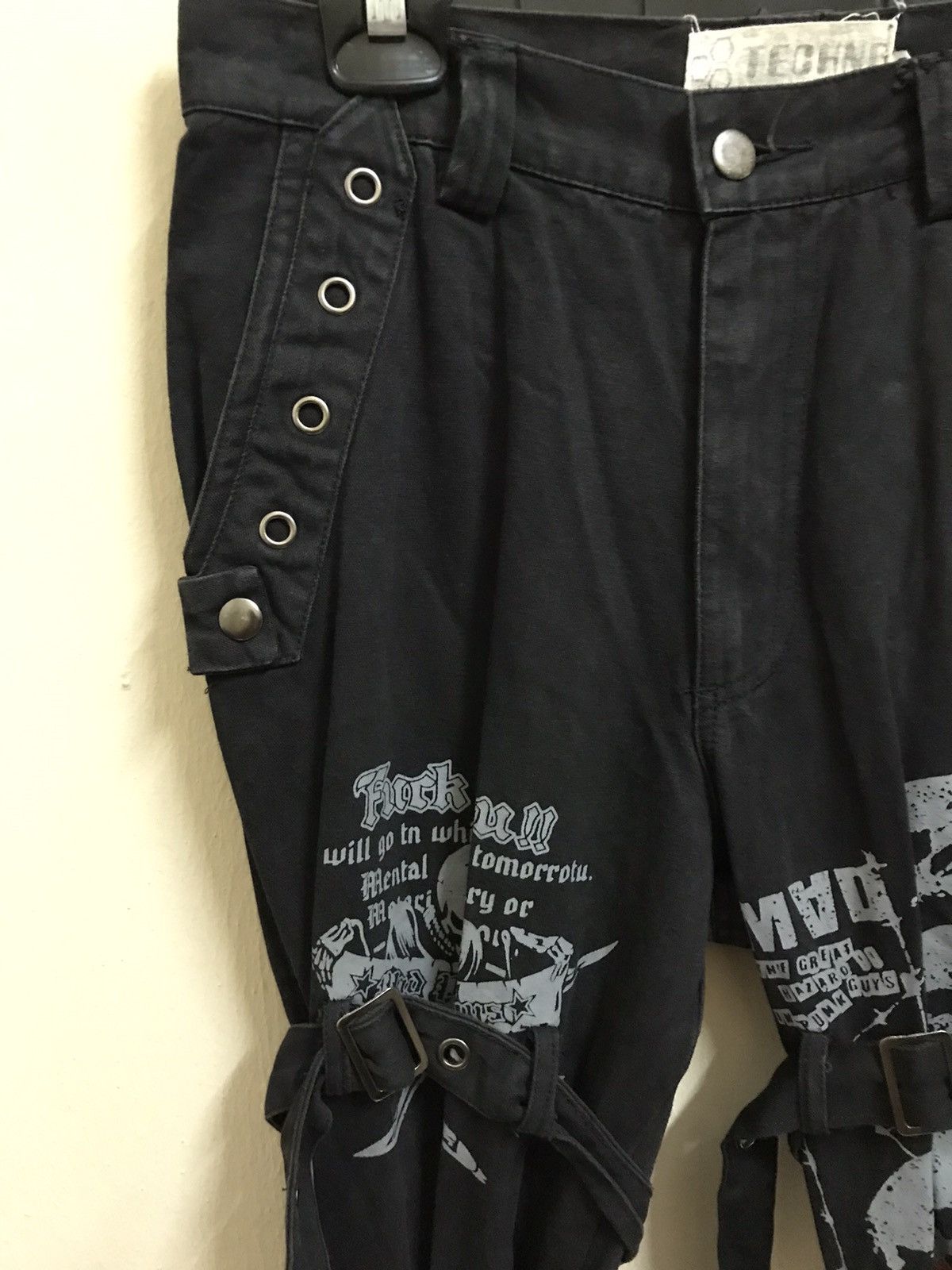 Japanese Brand Pechno Tactical Cargo Parachute Punk Pants Size US 29 - 6 Thumbnail