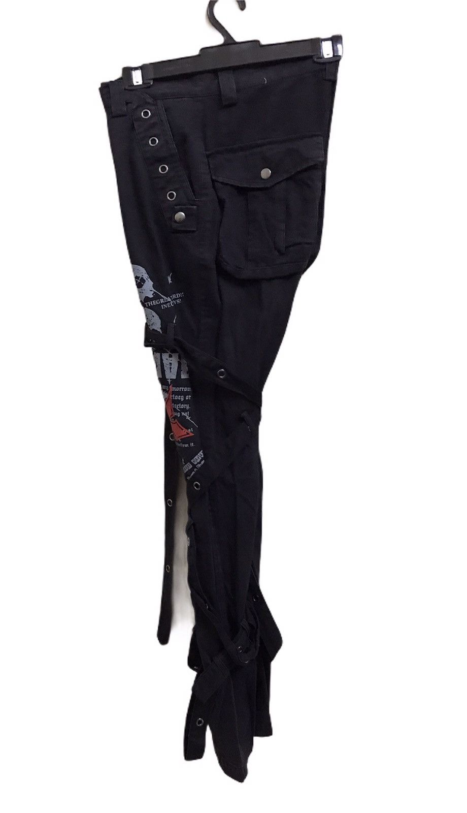 Japanese Brand Pechno Tactical Cargo Parachute Punk Pants Size US 29 - 3 Thumbnail