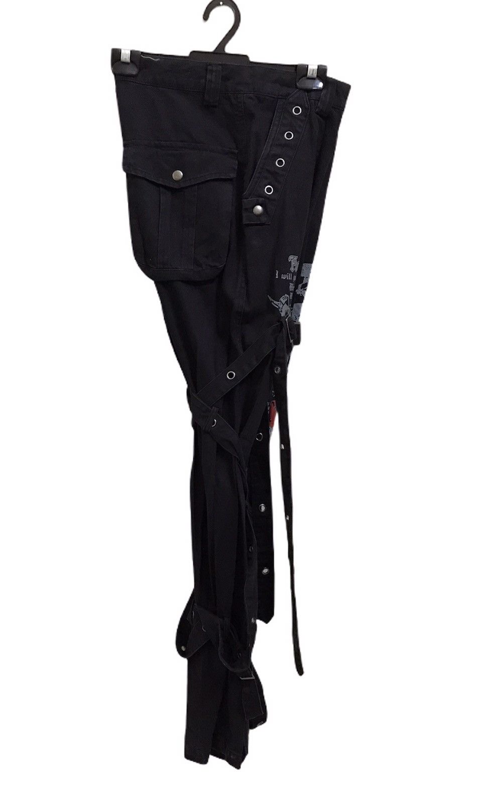 Japanese Brand Pechno Tactical Cargo Parachute Punk Pants Size US 29 - 4 Thumbnail