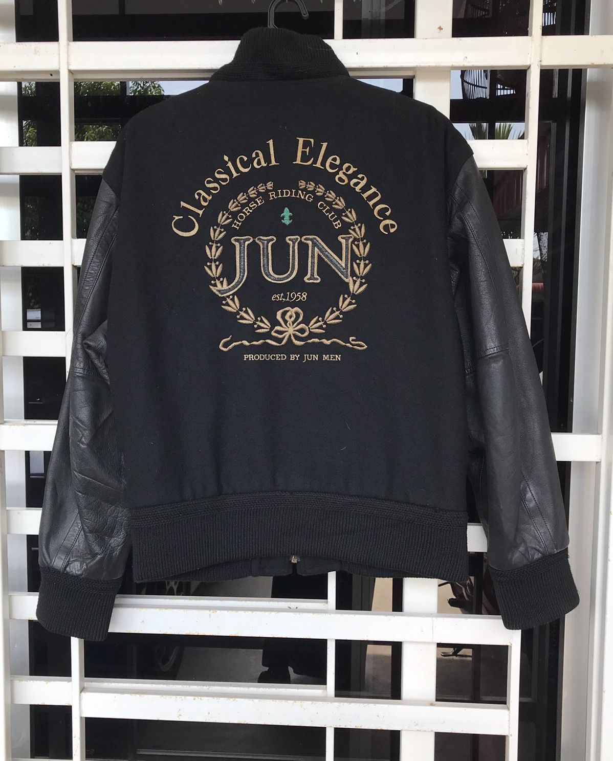 Vintage Vintage Jun Men Leather Varsity Jacket | Grailed
