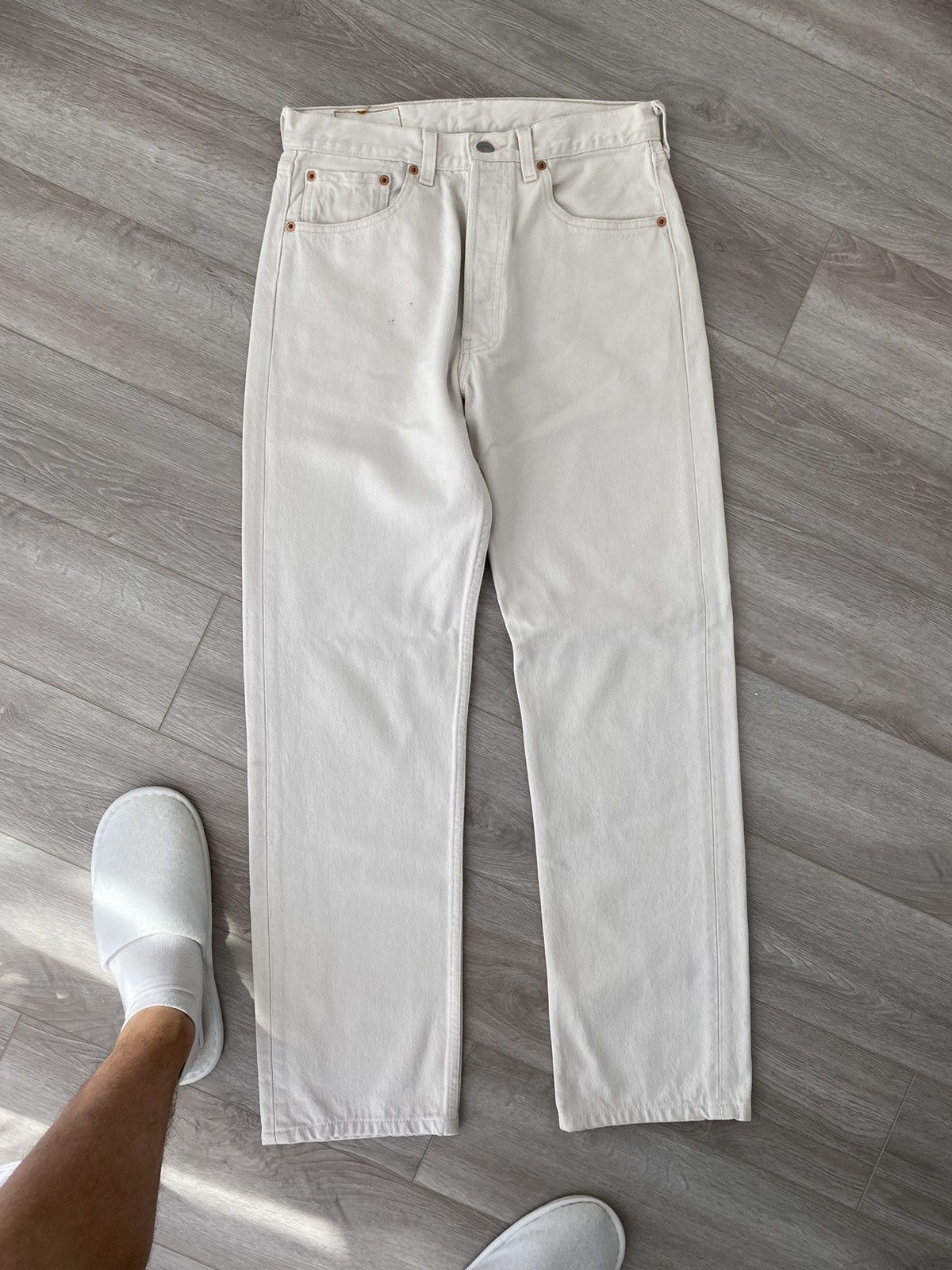 Levi's × Levi's Vintage Clothing × Vintage VINTAGE LEVI'S 501 LIGHT WASH JEANS RELEASED HEM LE019 Size US 31 - 2 Thumbnail