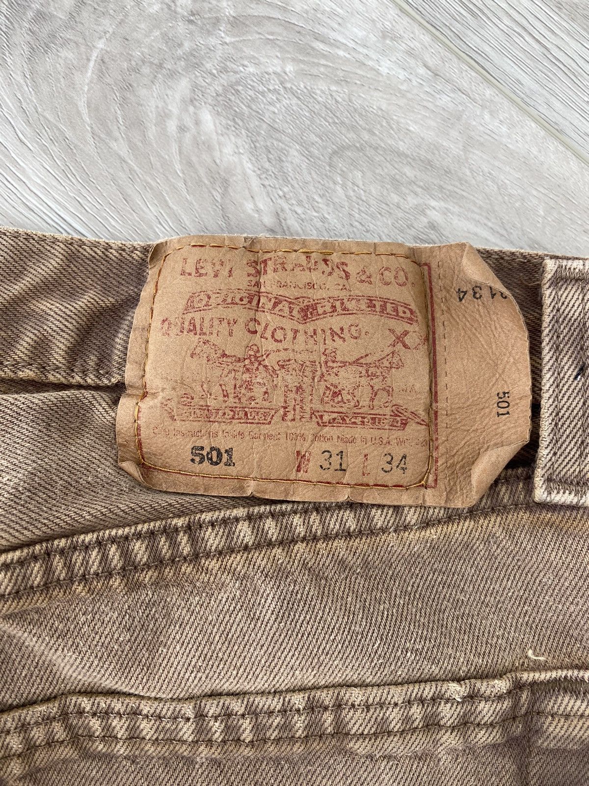Levi's × Levi's Vintage Clothing × Vintage Vintage Levi’s 501 in Light Brown Size US 31 - 6 Thumbnail