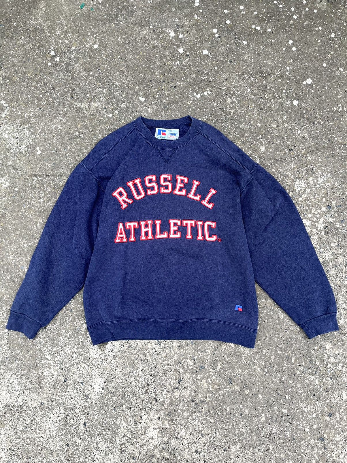 Vintage Russell Athletics Big Logo Sweatshirt Faded