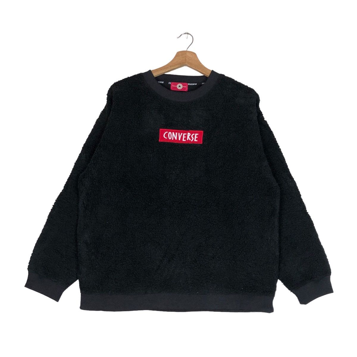 Converse Converse Box Logo Sherpa Fleece Sweatshirt Size M / US 6-8 / IT 42-44 - 2 Thumbnail