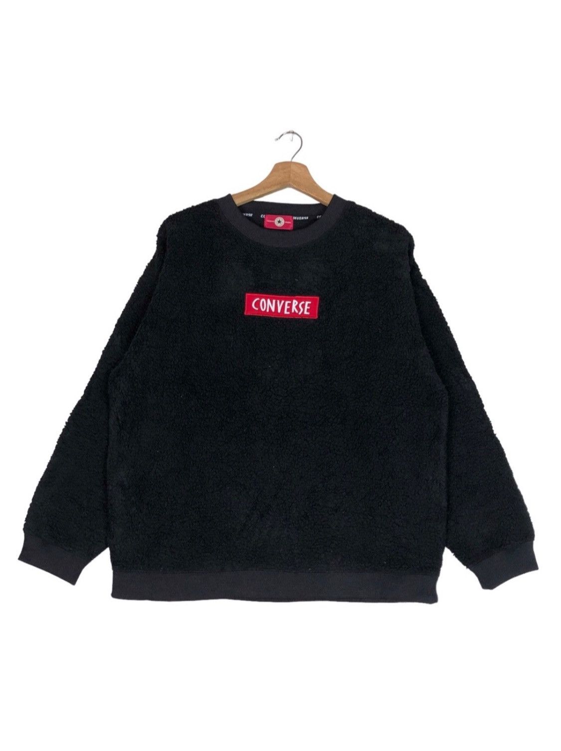 Converse Converse Box Logo Sherpa Fleece Sweatshirt Size M / US 6-8 / IT 42-44 - 1 Thumbnail