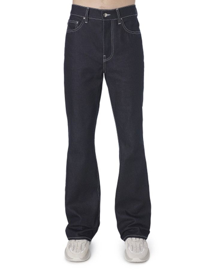 image of Amiri 5 Pocket Flare Leg Jean In Raw Indigo, Men's (Size 32)