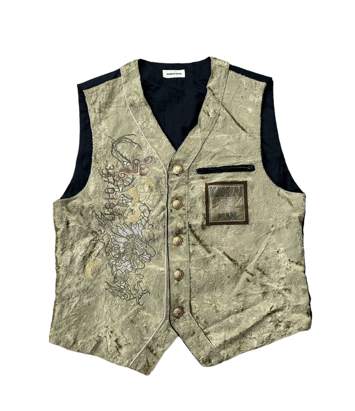 Japanese Brand Kansai Man Vest Sukajan Size US M / EU 48-50 / 2 - 1 Thumbnail