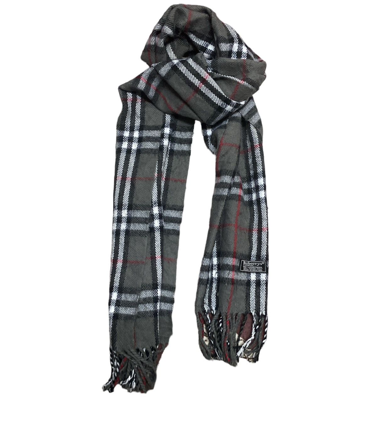 Burberry × Vintage 🏴󠁧󠁢󠁥󠁮󠁧󠁿Burberry LambsWool Scarf / Muffler / Neckwear England Size ONE SIZE - 1 Thumbnail