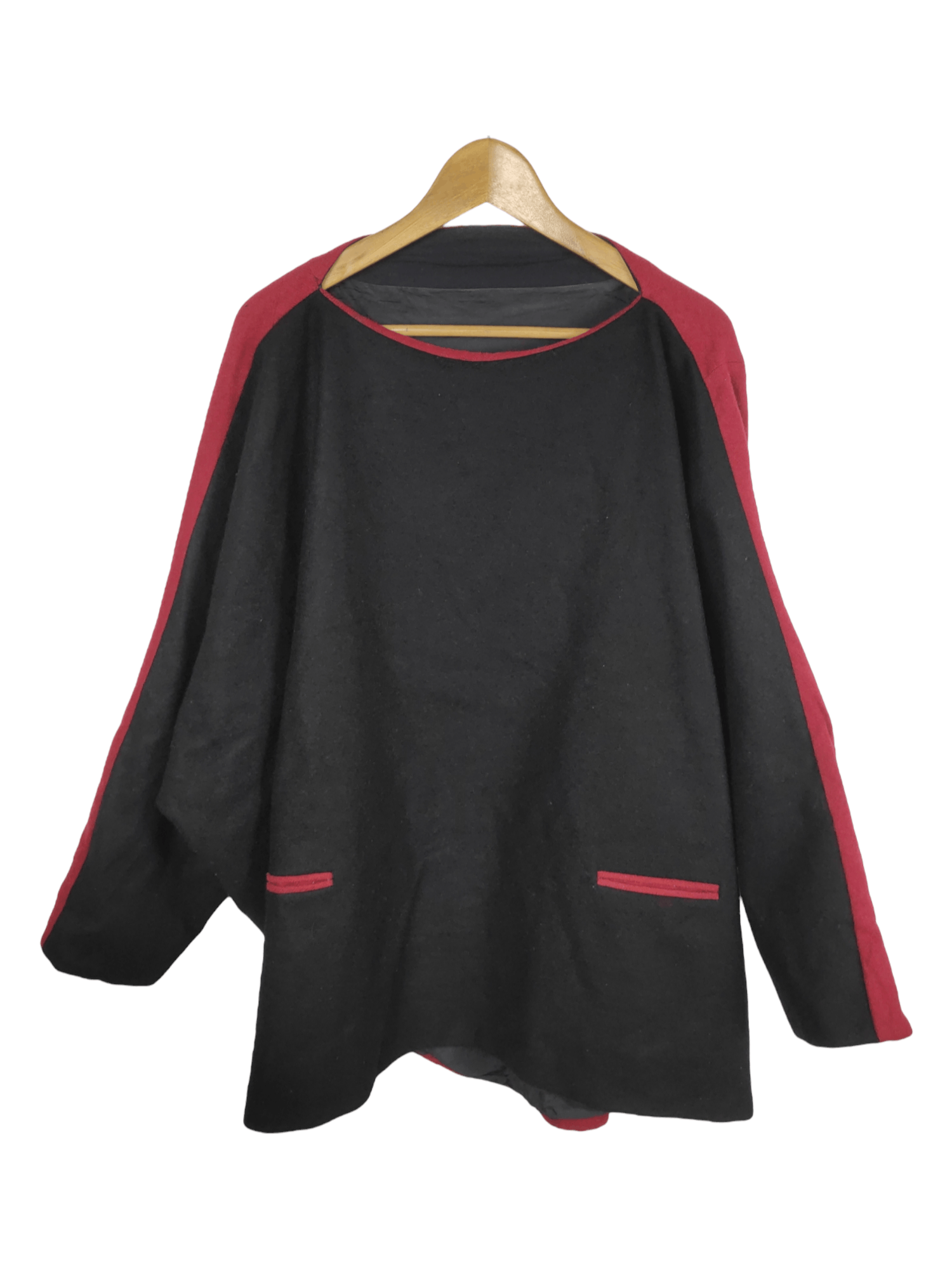 image of Archival Clothing x Kanata Vintage Kanata Two Tone Asymmetrical Wool Ponchos Jacket, Men's (Size XL