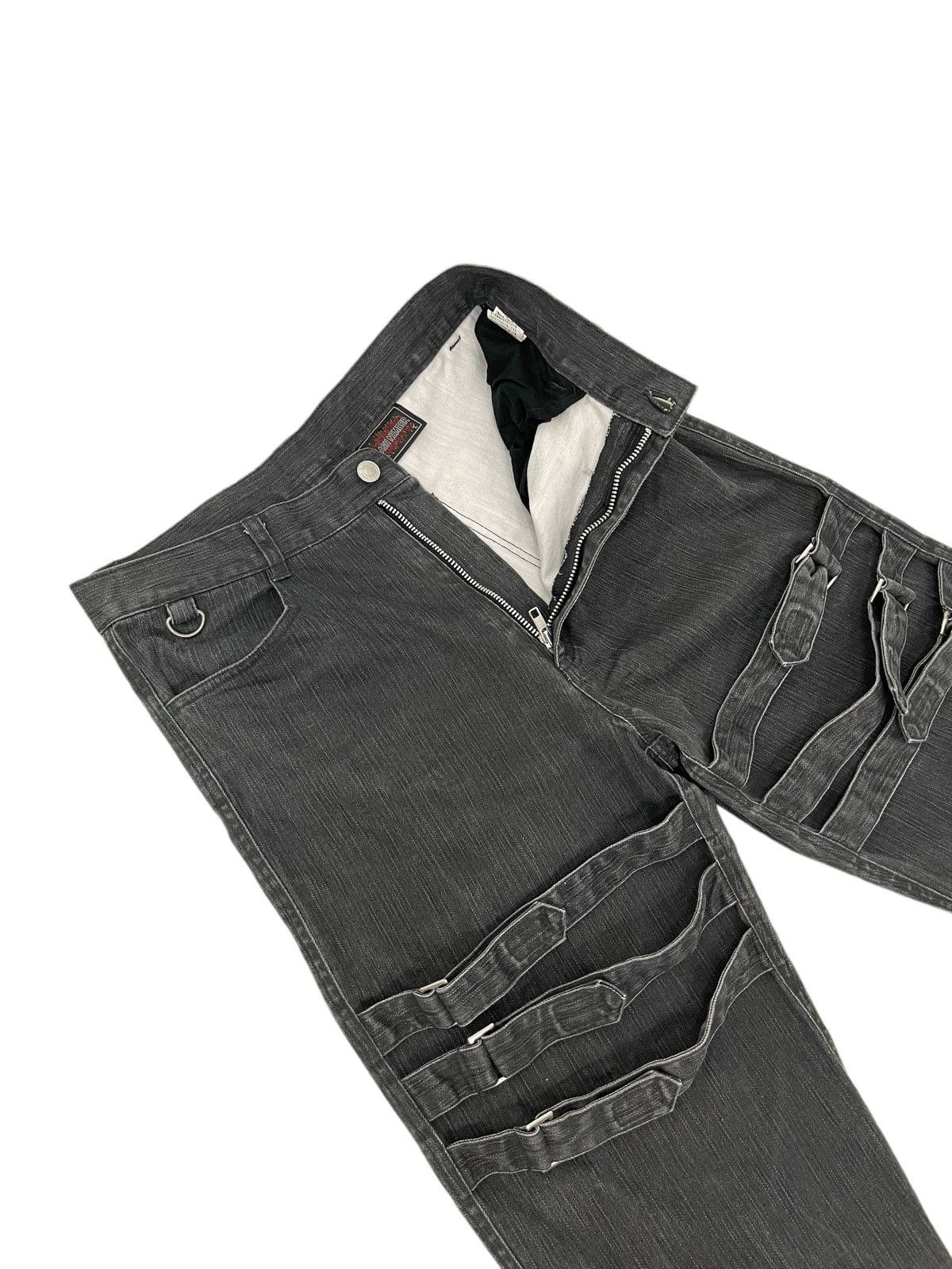 Japanese Brand Bondage Jeans Stretch Slash Number High Rise Regular 1🟦7 Size US 30 / EU 46 - 9 Thumbnail