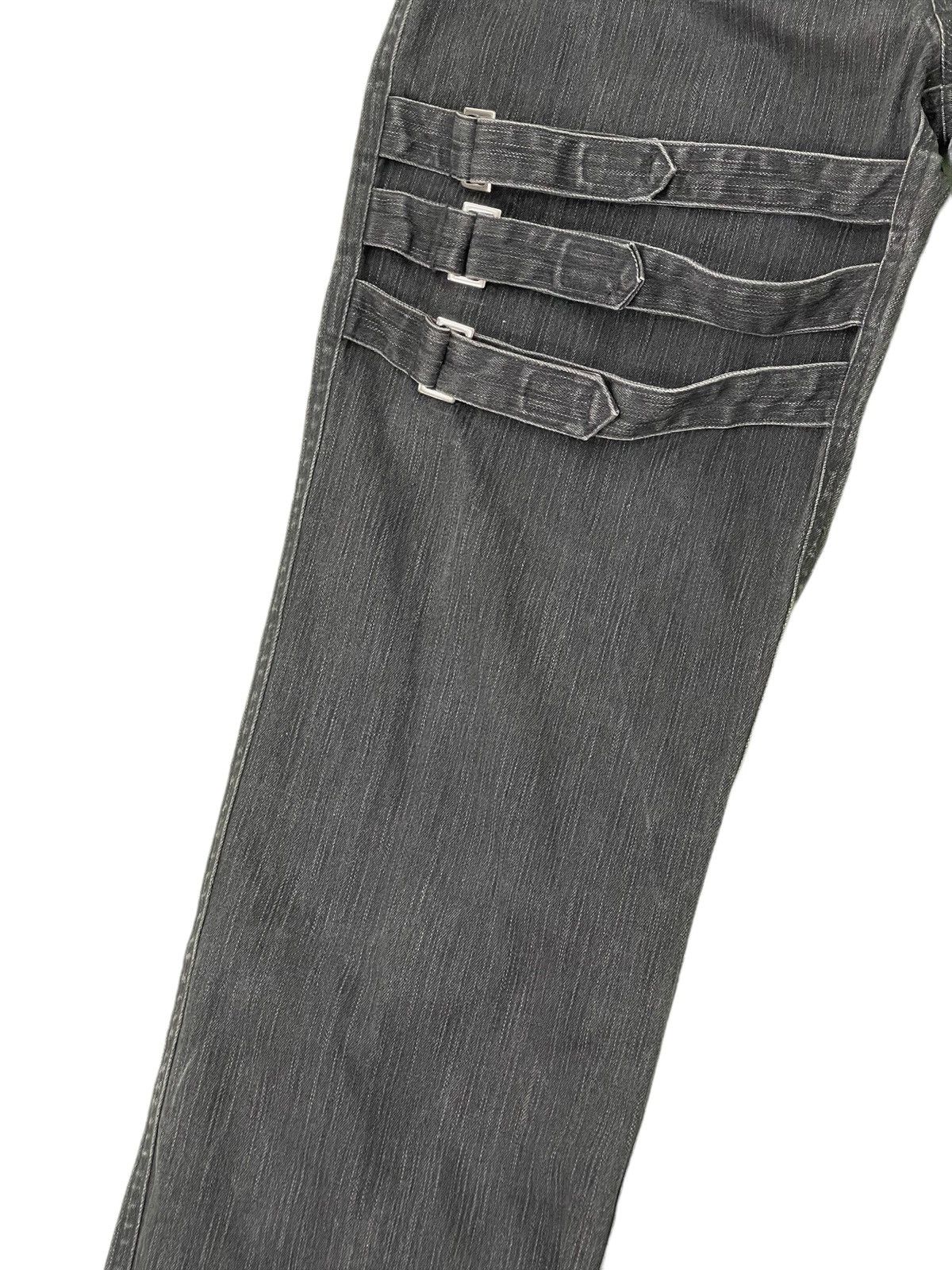 Japanese Brand Bondage Jeans Stretch Slash Number High Rise Regular 1🟦7 Size US 30 / EU 46 - 7 Thumbnail