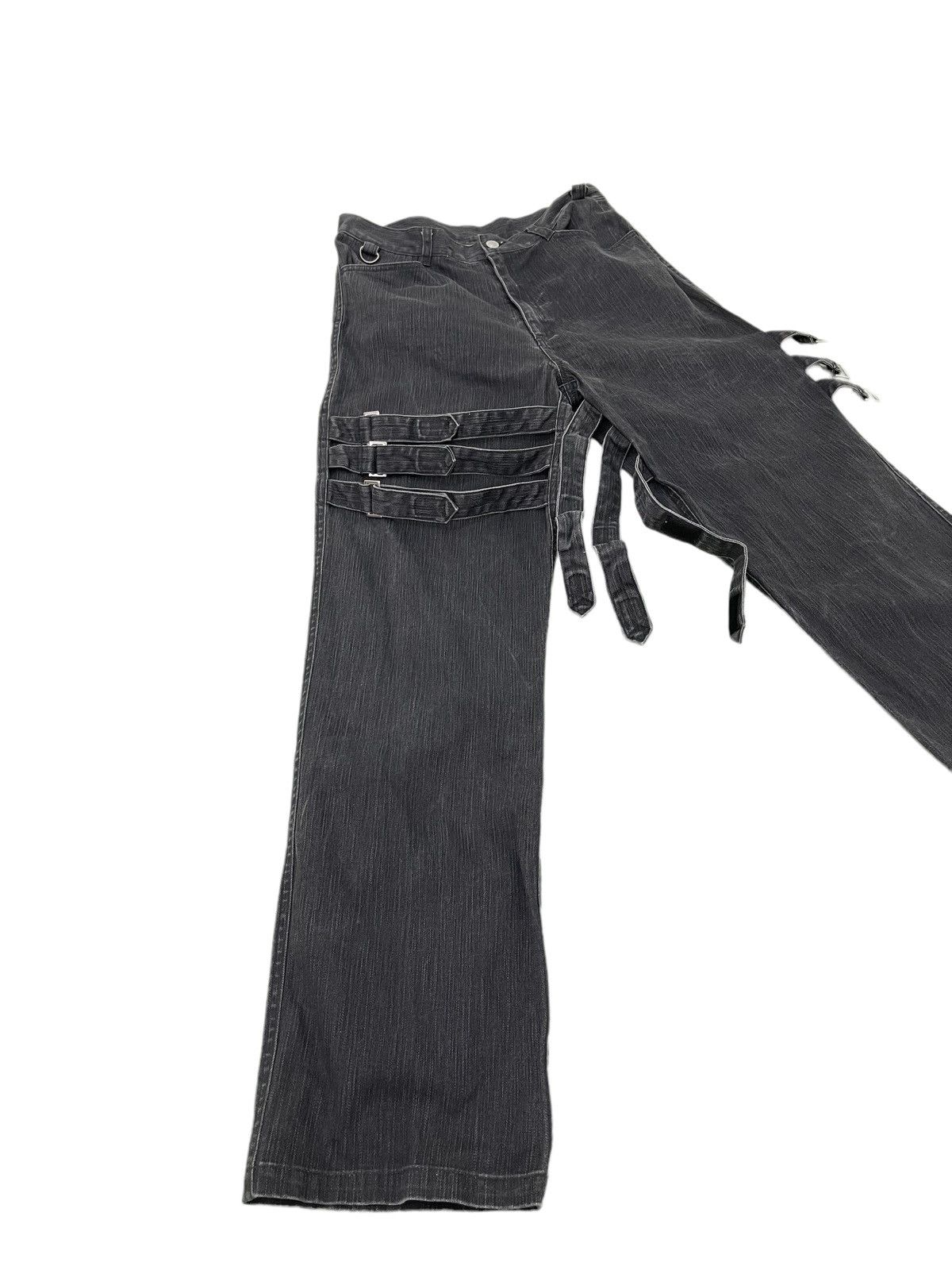 Japanese Brand Bondage Jeans Stretch Slash Number High Rise Regular 1🟦7 Size US 30 / EU 46 - 1 Thumbnail