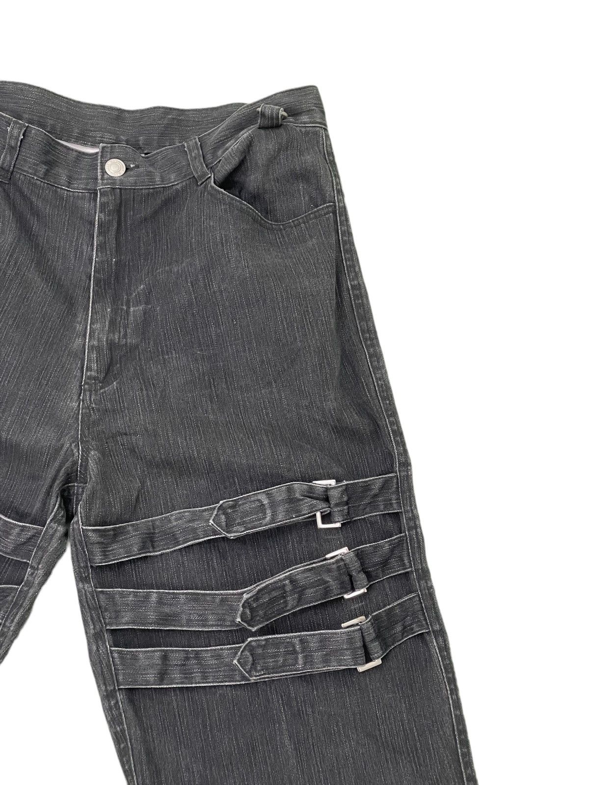 Japanese Brand Bondage Jeans Stretch Slash Number High Rise Regular 1🟦7 Size US 30 / EU 46 - 8 Thumbnail