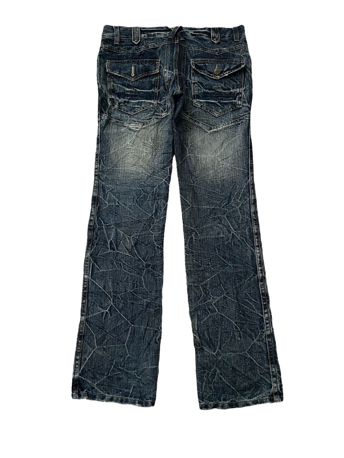 Japanese Brand DISTRESSED DENIM VERULAND GOLD THREAD PANTS Size US 33 - 7 Thumbnail