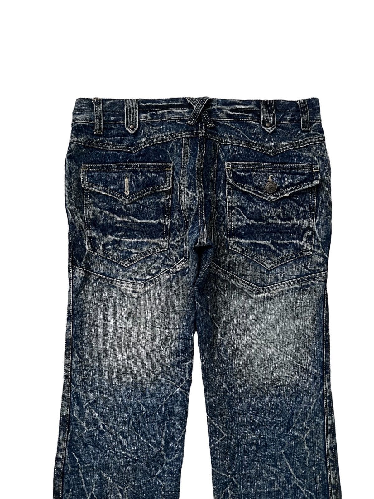 Japanese Brand DISTRESSED DENIM VERULAND GOLD THREAD PANTS Size US 33 - 8 Thumbnail