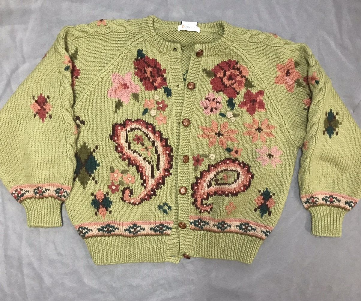 Designer × Vintage Wool Cardigan Golf bode inspired Bandana medium Size M / US 6-8 / IT 42-44 - 2 Thumbnail