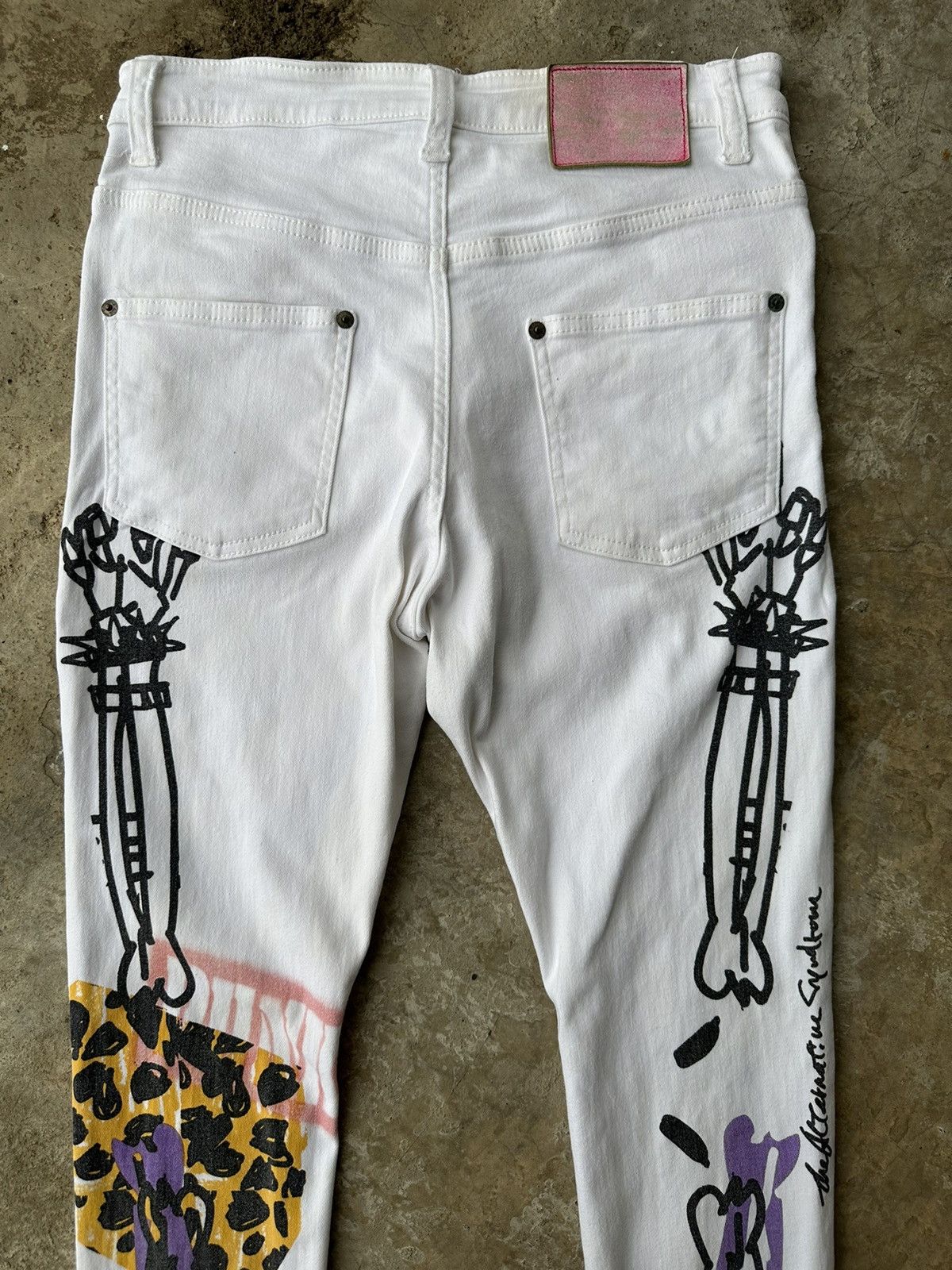 If Six Was Nine × Japanese Brand SICK‼️ StreetPunk Overprint Strecth Women Jeans Size 30" / US 8 / IT 44 - 4 Thumbnail