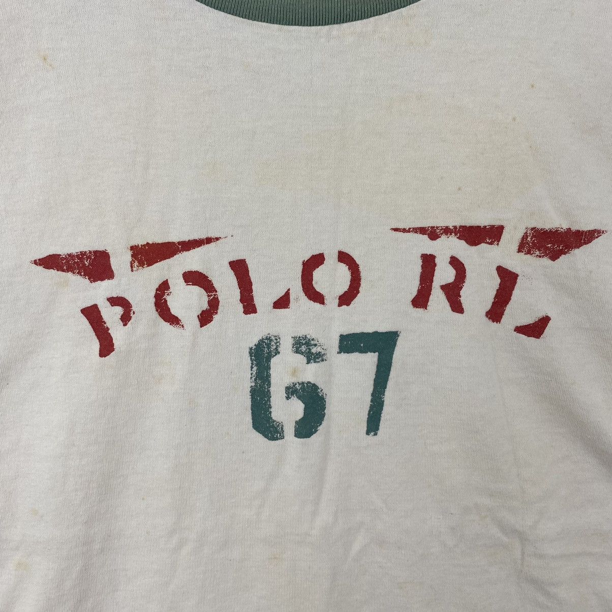Polo Ralph Lauren × Vintage Vintage POLO By RALPH LAUREN G7 Print Cream Short Sleeve Size US L / EU 52-54 / 3 - 3 Thumbnail