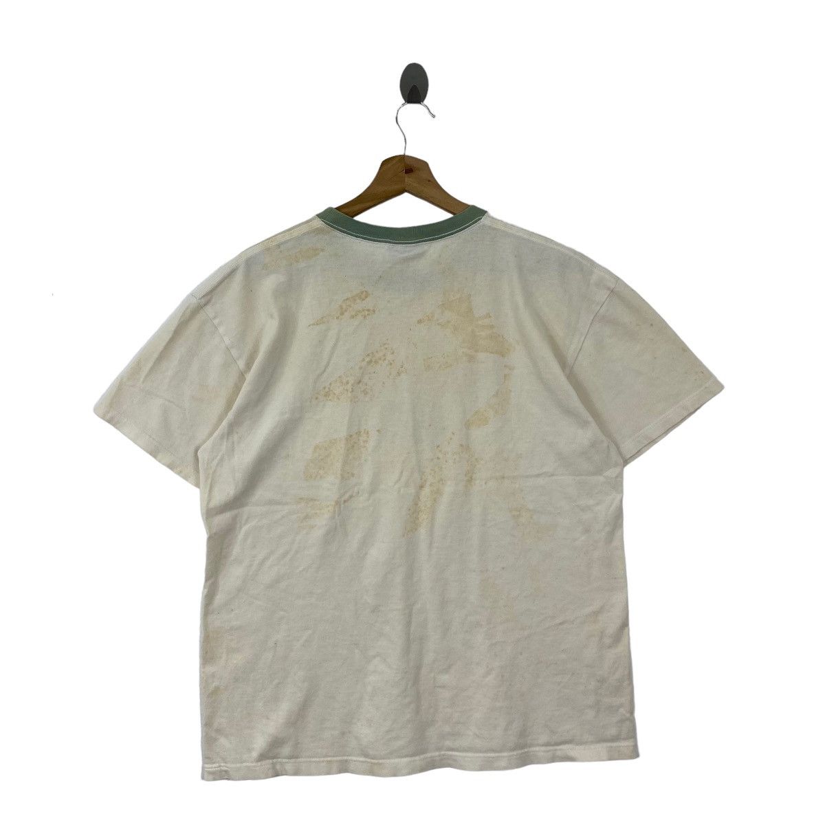 Polo Ralph Lauren × Vintage Vintage POLO By RALPH LAUREN G7 Print Cream Short Sleeve Size US L / EU 52-54 / 3 - 4 Thumbnail