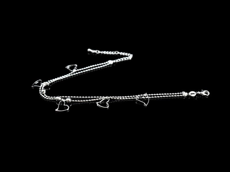 Jewelry Heart Pendant Anklets Size ONE SIZE - 2 Thumbnail