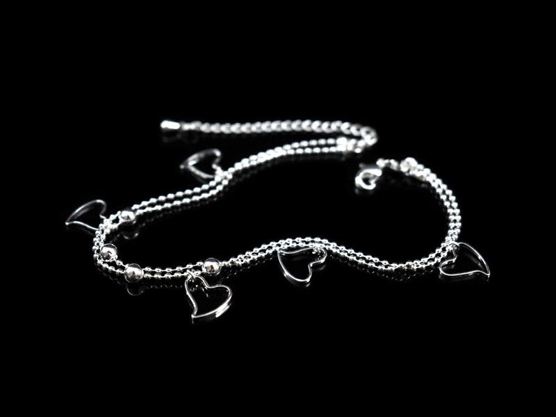 Jewelry Heart Pendant Anklets Size ONE SIZE - 3 Thumbnail
